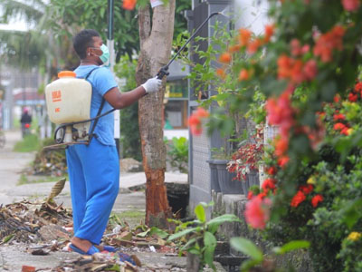Cegah Virus Corona, 600 Rumah Warga Disemprot Disinfektan